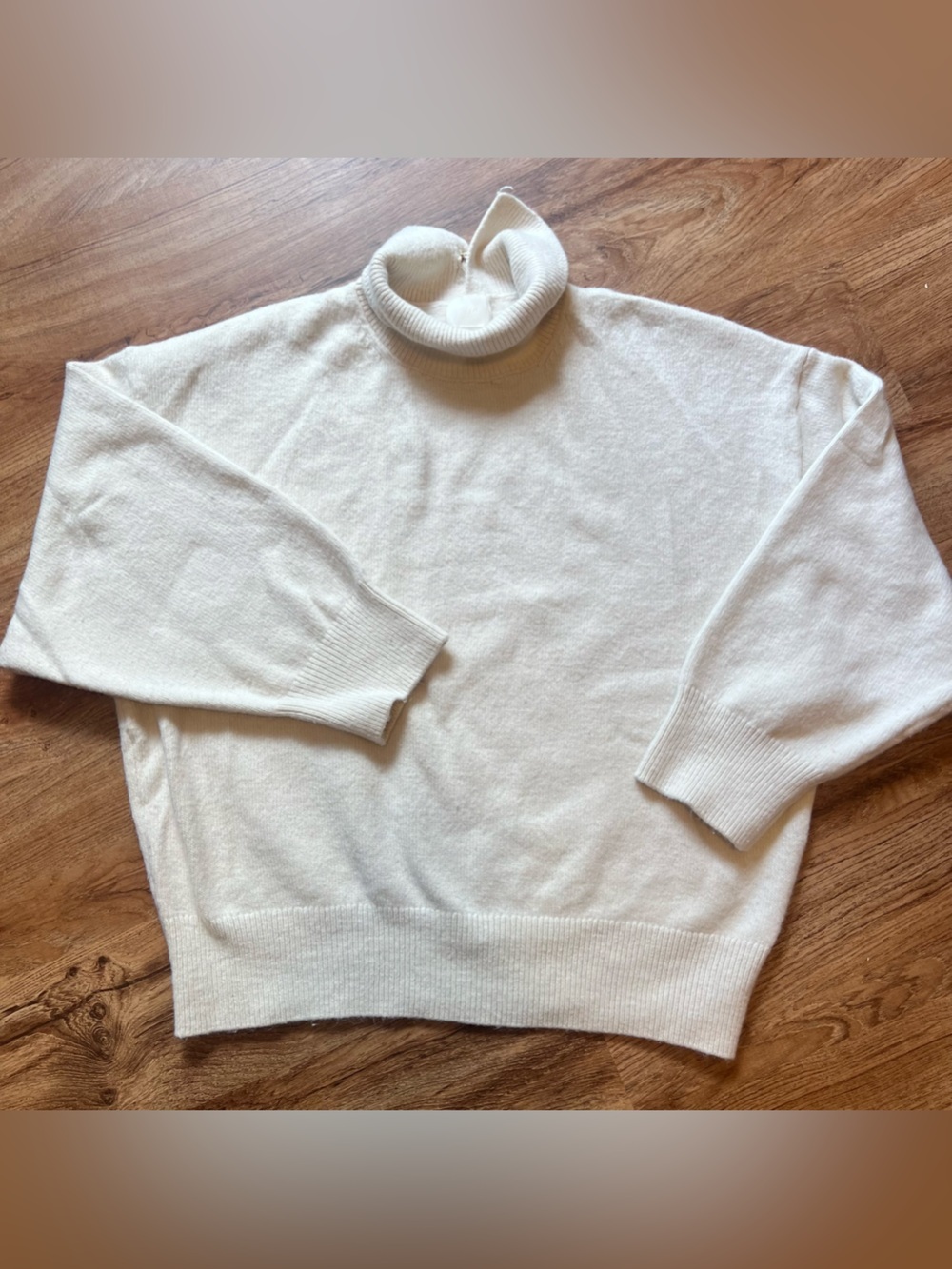 H&M Cream Turtleneck Sweater
